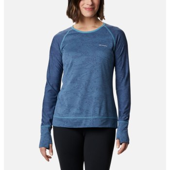 Columbia Ženske Majice S Kapuljačom - Adventura Hiking Long Sleeve Plave Maskirne | NYFW-83251